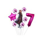 Frozen Anna Folyo Balonlu Yaş Balon Set, 7