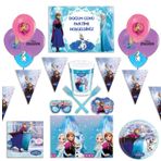Frozen Elsa Karlar Ülkesi Afişli 32 Kişilik Doğum Günü Parti Malzemeleri Seti