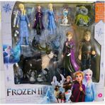 Frozen Karlar Ülkesi Karakter Figür Oyuncak Seti Elsa Anna Olaf Kristoff Bulda Sven Bruni - Renkli