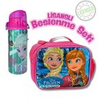 Frozen Lisanslı Beslenme Seti – Çelik Matara ve Beslenme Çantası Elsa & Anna Desenli