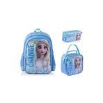 Frozen Lisanslı İlkokul Çanta Seti 3'lü, Mavi, Elsa Change