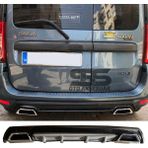 Fruens Dacia Logan Difüzör Arka Tampon Eki 2 Egzoz Çıkışlı Gri Lüx Tip