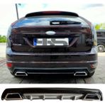 Fruens Ford Focus 2 Hb Difüzör Arka Tampon Eki 2 Egzoz Çıkışlı Gri Lüx Tip