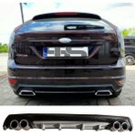 Fruens Ford Focus 2 Hb Difüzör Arka Tampon Eki 4 Egzoz Çıkışlı Gri Lüx Tip