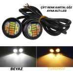 Fruens Kartal Göz LED Ayna Altı LED Eagle Eye Civatalı Çift Renk Turuncu – Beyaz 18MM