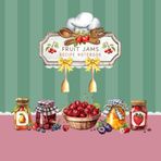 Fruit Jams Recipe Notebook: Blank Cookbook to Write and Organize Homemade Jam, Jelly, Marmalade & Fruit Preserve Recipes