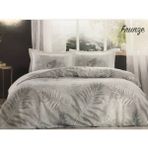 Frunze Nevresim Takımı Çift Kişilik Gri - 200 x 230 cm