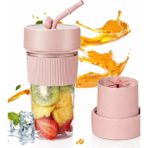 fruvia blfrv-001 taşınabilir şarjlı mini blender – 350 ml termos tasarım, type-c, 6 bıçak - Beyaz