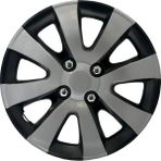 FRWY Fiat Araçlar İçin Universal 15" inç 4 Adet 1 Takım Jant Kapağı ( Egea Linea Punto Fiorino ... ) 015 - Gri-Siyah - 15 inç