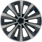 FRWY Fiat Araçlar İçin Universal 15" inç 4 Adet 1 Takım Jant Kapağı ( Egea Linea Punto Fiorino ... ) 017 - Gri-Siyah - 15 inç