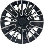 FRWY Fiat Araçlar İçin Universal 16" inç 4 Adet 1 Takım Jant Kapağı ( Egea Linea Punto Fiorino ... ) 033 - Gri-Siyah - 16 inç