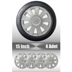 FRWY Ford Connect Uyumlu 15" İnç 4 Adet 1 Takım Gri Jant Kapağı