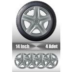 FRWY Ford Fiesta Uyumlu 14" İnç 4 Adet 1 Takım Gri Jant Kapağı