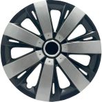 FRWY Opel Araçlar İçin Universal 15" inç 4 Adet 1 Takım Jant Kapağı (Astra Corsa …) 018 - Gri-Siyah - 15 inç