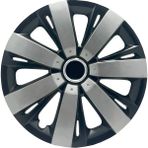 FRWY Peugeot Araçlar İçin Universal 15" inç 4 Adet 1 Takım Jant Kapağı ( 301 206 207 Rifter …) 018 - Gri-Siyah - 15 inç