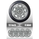 FRWY Renault Clio Kangoo 13" inç Uyumlu 4 Adet 1 Takım Gri Jant Kapağı
