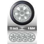 FRWY Renault Modus Laguna Espace Spring 15" inç Uyumlu 4 Adet 1 Takım Gri Jant Kapağı
