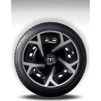 FRWY Toyota Araçlar İçin Universal 15" inç 4 Adet 1 Takım Jant Kapağı ( Corolla Yaris …) 102 - Gri-Siyah - 15 inç
