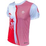FS Milli Takım Erkek Tişört Kırmızı Beyaz 100% Polyester Nefes Alabilir Spor ve Günlük Kullanım