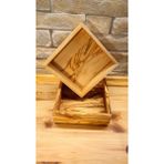 F&S WoodArt Doğal Zeytin Ağacı Ahşap Mini Tepsi Sunumluk kase tabak - 1 Adet