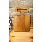 F&S WoodArt Meşe Ağacı Ahşap Saplı Kesme Sunum Et Ekmek Doğrama Tahtası