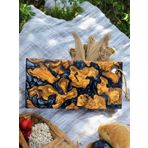 F&S WoodArt Zeytin Ağacı & Siyah Epoksi Kahve Peynir Şarap Sunum Tahtası Tabak - Tepsi 40 x 20 cm