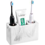 Fsfeng Diş Fırçası Tutucu, 3 Yuvalı Elektrikli Diş Fırçası ve Diş Macunu Tutucu, Banyo Tezgahı Depolama Banyo Aksesuarları Vanity Counter Organizer Caddy Için Diş Fırçası Standı - Çakıl B (Yurt Dışından) - Renkli - 20CM