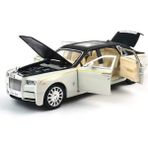 Fsfyb 1:32 Rolls-Royce Phantom Model Araba, Çocuklar Erkek Kız Hediyesi Için Çinko Alaşımlı Ses ve Işık ile Geri Çekin Oyuncak Araba, Araba Modeli Meraklıları Koleksiyonu. (Beyaz) (Yurt Dışından)