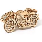 Fsfyb 3D Ahşap Bulmacalar Motosiklet Sepetli Ahşap Model Araba Kitleri Dıy Retro Motosiklet Mekanik Dişliler Yapı Seti (Yurt Dışından)