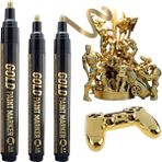 Fsfyb 3pk Altın Krom Marker Krom Kalem | Her Yüzeye Uygun Altın Boya | Tamir, Model Boyama, Markalama Veya Dıy Sanat Projeleri Için Altın Krom Marker Boya Kalemi| Kalıcı Sıvı Ayna (Yurt Dışından)