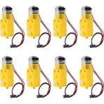 Fsfyb 8 Adet Dc Elektrikli Dişli Motoru Tt Dc 3V-6V Kablolu Dişli Motor Çift Şaftlı Akıllı Araba Şasisi 2pin Erkek Konnektör Teli ile 1:48 Arduino Için Akıllı Rc Araba Robot Oyuncaklar D (Yurt Dışından)