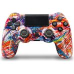 Fsfyb P4/pro/slim/pc Için Kablosuz Oyun Denetleyicisi 800MAH Şarj Edilebilir Pil Çift Titreşimli Oyun Denetleyicisi/oyun Joystick/kulaklık Jakı/altı Eksenli Sensör P4 Denetleyici Kablosu (Yurt Dışından)