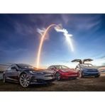 Fsfyb Spacex Çizgili Tesla Araba Posteri - Spacex Crs-15 Lansmanı Sırasında Çekilen Model X, Model 3 ve Model S'nin Orijinal Gerçek 18X24 Fotoğraf Posteri (Yurt Dışından)