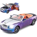 Fsfyb Yeni Sürüm - Zarif Araba Modeli 1/24 Rolls-Royce Şafak Model Araba, Çinko Alaşımlı Yetişkinler ve Çocuklar Için Ses ve Işık ile Geri Çekin Oyuncak Araba Hediye. (Mor) (Yurt Dışından)