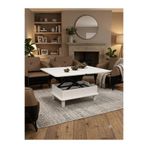 FSG GLOBAL 5 Kademeli Akıllı Sehpa Açılır Yükselir Orta Sehpa | Membran Gövde | Bohem| 90x60 cm / 120x90 cm