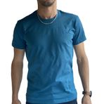 FSM1453 ERKEK KISA KOLLU ATLET PAMUKLU SIFIR YAKA KLASİK RENKLİ T-SHİRT - 421-1 (M, Teal)