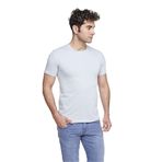 FSM1453 ERKEK KISA KOLLU ATLET PAMUKLU SIFIR YAKA KLASİK RENKLİ T-SHİRT - 421-1 (M, Yeni Gri)