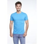 Fsm1453 Erkek Sıfır Yaka T-Shirt - XS - Mavi