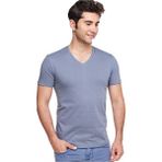 Fsm1453 Erkek V Yaka T-Shirt - XL - Koyu Gri