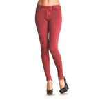 FSM1453 Kadın Pamuklu Bordo Jean Pantolon Tayt - 4702