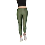 FSM1453 KADIN PARLAK BİLEK BOY ORTA YÜKSEK BEL SLİM FİT RENKLİ SPORCU TAYT - 4892-1 (3XL, Olive Branch)