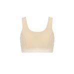 FSM1453 KIZ ÇOCUK PAMUKLU KALIN ASKILI SPOR BRA ARKASI ÇAPRAZ YARIM ATLET ÇIKARILABİLİR SÜNGER SÜTYEN- 7015-1 (XS, TEN)