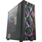Fsp CMT595AL Mid Tower, 750W 80+ Bronze, Siyah, Temperli Cam, Rgb, Atx Gamıng Kasa
