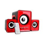 FT202BT 2+1 Bluetoothlu Kumandalı Mini Masa Üstü Hoparlör Kırmızı