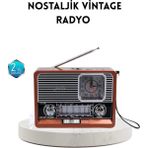 Fta Ticaret Dekoratif Vintage Radyo – Klasik Görünüm, Modern Fonksiyon ve Uzun Ömürlü Kullanım - Ahşap