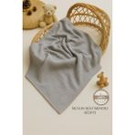 Ftbabycollection %100 Pamuk 4 Katlı Müslin Bebek Battaniyesi Gri Oeko-Tex Sertifikalı Müslin Örtü 100x110 cm - 100 x 110 cm
