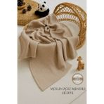Ftbabycollection %100 Pamuk 4 Katlı Müslin Bebek Battaniyesi Latte Oeko-Tex Sertifikalı Müslin Örtü 100x110 cm - 100 x 110 cm
