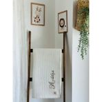 Ftbabycollection Çift Taraflı Kişiye Özel Isim Nakışlı Waffle Pike & Müslin Bebek Battaniyesi 90X100 cm Tavşan - 90 x 100 cm