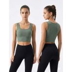 Ftilli Spor Crop Büstiyer - XL - Haki