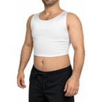 Ftmsmalls Binder Binder Göğüs Korsesi Jinekomasti Korsesi Göğüs Düzleştirici ve Toparlayıcı Korse - Beyaz - XL